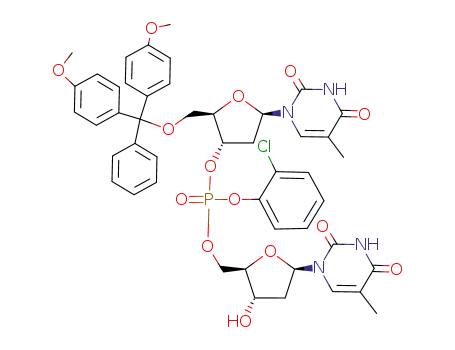 5'-O-(4,4'-dimethoxytrityl)thymidylyl-(3'-5')-(o-chlorophenyl)-thymidine