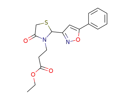 3-[4-Oxo-2-(5-phenyl-isoxazol-3-yl)-thiazolidin-3-yl]-propionic acid ethyl ester