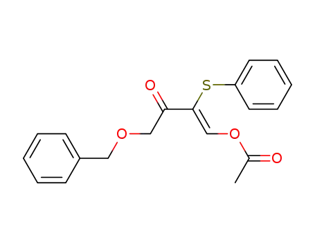 Molecular Structure of 114743-33-8 (3-Buten-2-one, 4-(acetyloxy)-1-(phenylmethoxy)-3-(phenylthio)-, (3Z)-)
