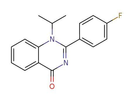 Molecular Structure of 81822-12-0 (4(1H)-Quinazolinone, 2-(4-fluorophenyl)-1-(1-methylethyl)-)