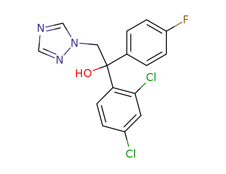 Molecular Structure of 76674-22-1 (alpha-(2,4-Dichlorophenyl)-alpha-(4-fluorophenyl)-1H-1,2,4-triazole-1-ethanol)