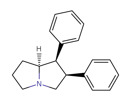 Molecular Structure of 97531-03-8 (cis (2Z,8Z) 1,2-diphenylhexahydropyrrolizine)
