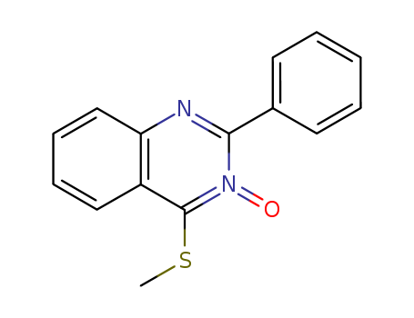 Molecular Structure of 113760-17-1 (Quinazoline, 4-(methylthio)-2-phenyl-, 3-oxide)