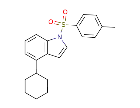Molecular Structure of 129667-02-3 (4-CYCLOHEXYL-1-(4-METHYLPHENYLSULFONYL)INDOLE)