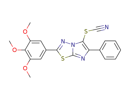 Thiocyanic acid, 6-phenyl-2-(3,4,5-trimethoxyphenyl)imidazo(2,1-b)-1,3,4-thiadiazol-5-yl ester