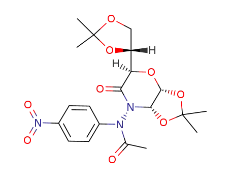 3-aza-3-deoxy-1,2:6,7-di-O-isopropylidene-3-(p-nitrophenylacetamido)-α-D-ribo-hepto-1,5-pyranos-4-ulose