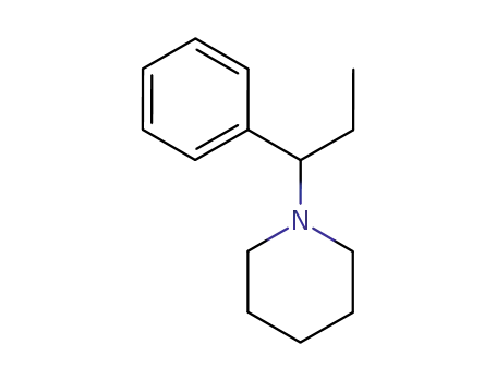 Molecular Structure of 98065-14-6 (1-(1-phenylpropyl)Piperidine)