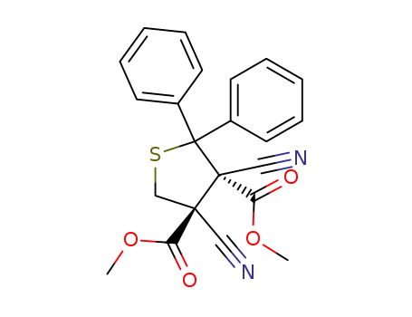 3,4-Thiophenedicarboxylic acid, 3,4-dicyanotetrahydro-2,2-diphenyl-,
dimethyl ester, trans-