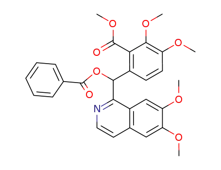 1-(o-benzoyloxy-2-methoxycarbonyl-3,4-dimethoxybenzyl)-6,7-dimethoxyisoquinoline