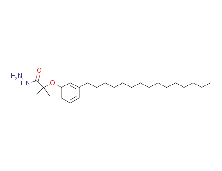 Molecular Structure of 124237-28-1 (2-methyl-2-(3-pentadecylphenoxy)propanehydrazide)