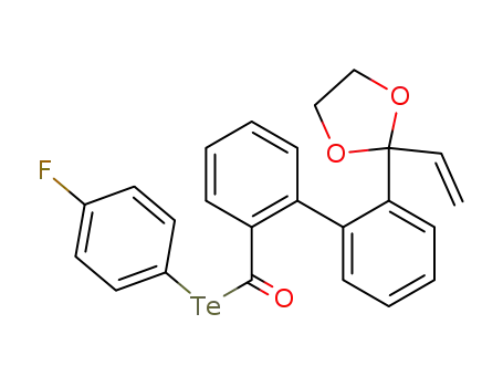 Te-4-fluorophenyl 2'-<1,1-(ethylenedioxy)-2-propen-1-yl>biphenyl-2-tellurocarboxylate