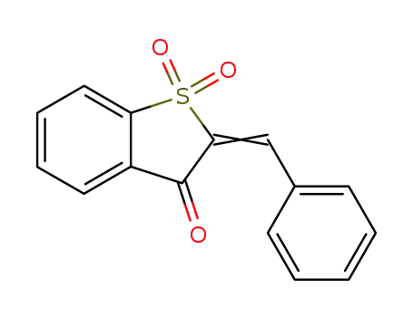 Molecular Structure of 25625-01-8 (Benzo[b]thiophen-3(2H)-one, 2-(phenylmethylene)-, 1,1-dioxide)