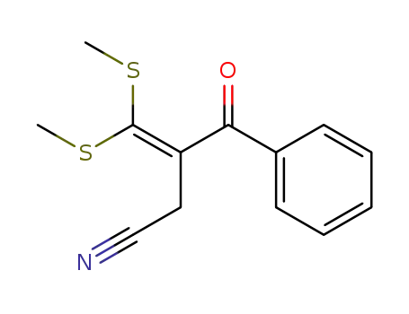 Molecular Structure of 77147-92-3 (3-Benzoyl-4,4-bis-methylsulfanyl-but-3-enenitrile)