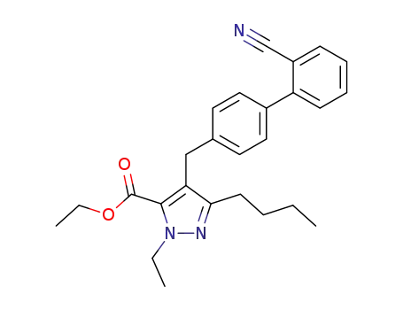 5-Butyl-4-(2'-cyano-biphenyl-4-ylmethyl)-2-ethyl-2H-pyrazole-3-carboxylic acid ethyl ester