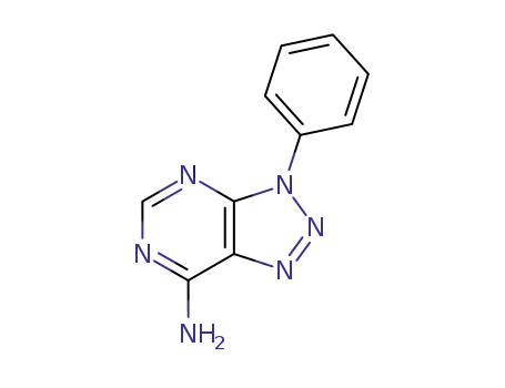 Molecular Structure of 13925-57-0 (3H-1,2,3-Triazolo[4,5-d]pyrimidin-7-amine, 3-phenyl-)