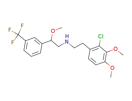 Molecular Structure of 77969-37-0 (3-(trifluoromethyl)-α-<<(2-chloro-3,4-dimethoxyphenethyl)amino>methyl>benzyl methyl ether)