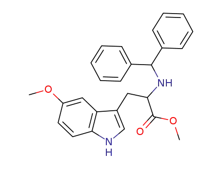 Molecular Structure of 132677-86-2 (2-(Benzhydryl-amino)-3-(5-methoxy-1H-indol-3-yl)-propionic acid methyl ester)