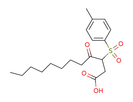 Molecular Structure of 155377-33-6 (Dodecanoic acid, 3-[(4-methylphenyl)sulfonyl]-4-oxo-)