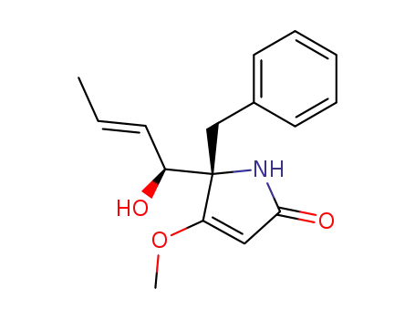 (S)-5-Benzyl-5-((E)-(S)-1-hydroxy-but-2-enyl)-4-methoxy-1,5-dihydro-pyrrol-2-one