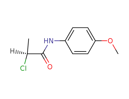 Molecular Structure of 40781-31-5 (Propanamide, 2-chloro-N-(4-methoxyphenyl)-, (S)-)