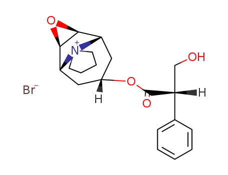 (-)-Azoniaspiro-(norscopolamin-8,1'-pyrrolidin)-bromid