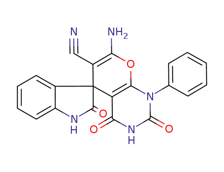 7'-amino-1,1',2,2',3',4'-hexahydro-2,2',4'-trioxo-1'-phenylspiro<3H-indole-3,5'-<5H>pyrano<2,3-d>pyrimidine>-6'-carbonitrile
