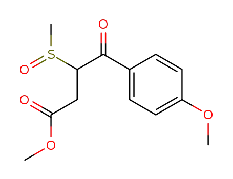 Molecular Structure of 60112-41-6 (3-Methylsulfinyl-4-p-methoxyphenyl-4-oxo-butansaeure-methylester)