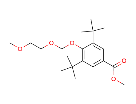 Molecular Structure of 130116-82-4 (methyl 3,5-bis(1,1-dimethylethyl)-4-<(2-methoxyethoxy)methoxy>benzoate)