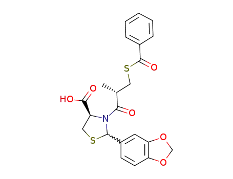 (R)-2-Benzo[1,3]dioxol-5-yl-3-((S)-3-benzoylsulfanyl-2-methyl-propionyl)-thiazolidine-4-carboxylic acid