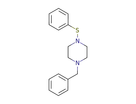 Molecular Structure of 63633-98-7 (Piperazine, 1-(phenylmethyl)-4-(phenylthio)-)