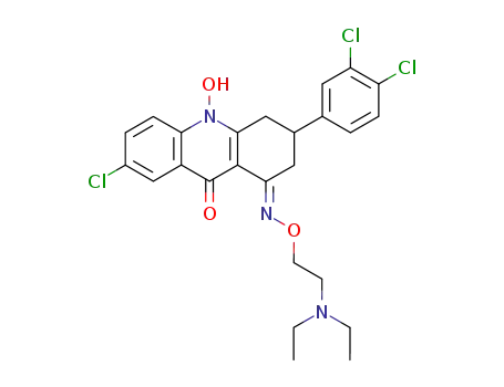 1,9(2H,10H)-Acridinedione,
7-chloro-3-(3,4-dichlorophenyl)-3,4-dihydro-10-hydroxy-,
1-[O-[2-(diethylamino)ethyl]oxime]