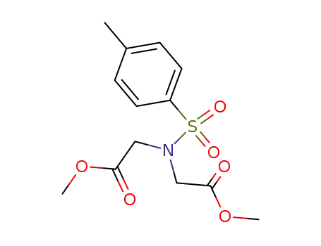 Molecular Structure of 59724-90-2 (Glycine, N-(2-methoxy-2-oxoethyl)-N-[(4-methylphenyl)sulfonyl]-, methyl
ester)