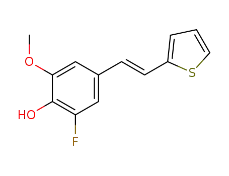 2-Fluoro-6-methoxy-4-((E)-2-thiophen-2-yl-vinyl)-phenol