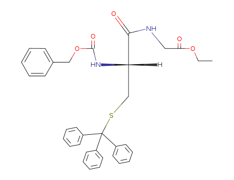 Glycine,N-[N-[(phenylmethoxy)carbonyl]-S-(triphenylmethyl)-L-cysteinyl]-, ethyl ester(9CI)