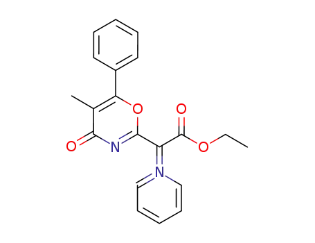 Molecular Structure of 90062-32-1 (Pyridinium,
2-ethoxy-1-(5-methyl-4-oxo-6-phenyl-4H-1,3-oxazin-2-yl)-2-oxoethylide)