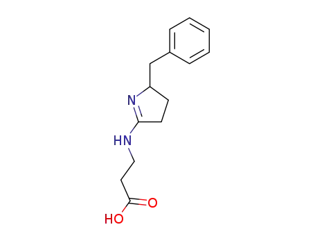 Molecular Structure of 86603-05-6 (3-(5-Benzyl-4,5-dihydro-3H-pyrrol-2-ylamino)-propionic acid)