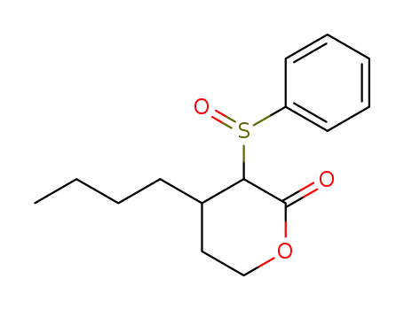 Molecular Structure of 89030-37-5 (2H-Pyran-2-one, 4-butyltetrahydro-3-(phenylsulfinyl)-)
