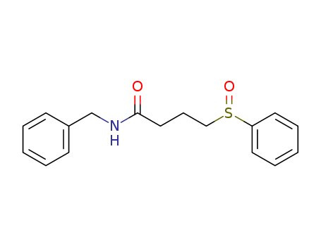 Molecular Structure of 116414-33-6 (Butanamide, N-(phenylmethyl)-4-(phenylsulfinyl)-)