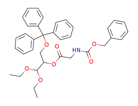 2-O-(N-Benzyloxycarbonylglycyl)-3-O-trityl-DL-glycerinaldehyd-diethylacetal