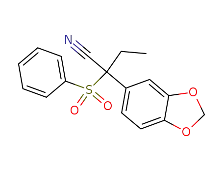2-Benzenesulfonyl-2-benzo[1,3]dioxol-5-yl-butyronitrile