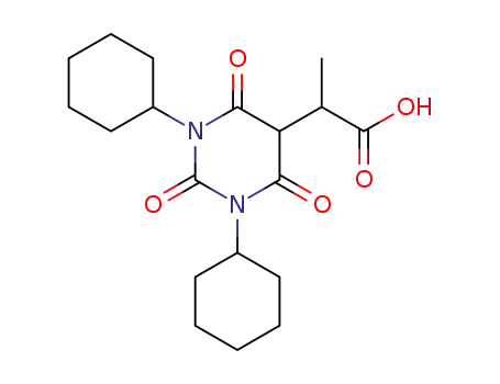 2-(1,3-Dicyclohexyl-2,4,6-trioxo-1,3-diazinan-5-yl)propanoic acid