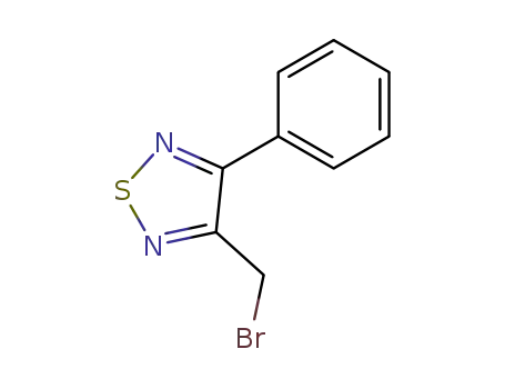 Molecular Structure of 93517-51-2 (1,2,5-Thiadiazole, 3-(bromomethyl)-4-phenyl-)