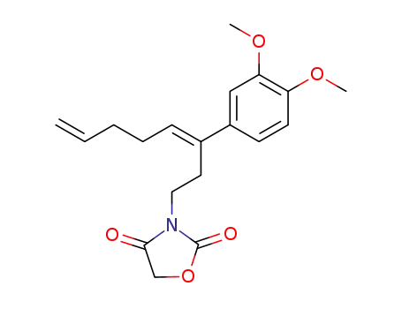 Molecular Structure of 104072-38-0 (2,4-Oxazolidinedione, 3-[3-(3,4-dimethoxyphenyl)-3,7-octadienyl]-, (E)-)