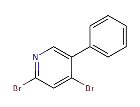 Molecular Structure of 102249-53-6 (2,4-dibromo-5-phenylpyridine)