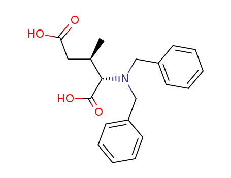 Molecular Structure of 129397-27-9 ((2S,3R)-2-Dibenzylamino-3-methyl-pentanedioic acid)