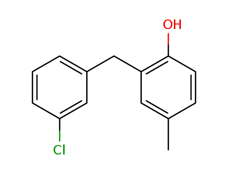 Molecular Structure of 6279-19-2 (2-(3-chlorobenzyl)-4-methylphenol)