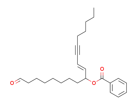 Molecular Structure of 96700-41-3 ((E)-9-benzoyloxy octadec-10-en-12-yn-1-al)