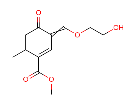 1-Cyclohexene-1-carboxylic acid,
3-[(2-hydroxyethoxy)methylene]-6-methyl-4-oxo-, methyl ester