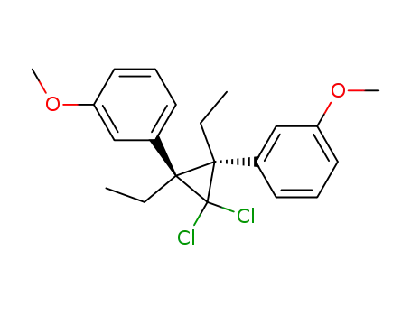 trans-1,1-dichloro-2,3-diethyl-2,3-bis(3-methoxyphenyl)-cyclopropane