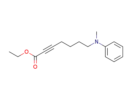 N-Phenyl-N-methylamino-7-heptin-2-carbonsaeure-aethylester